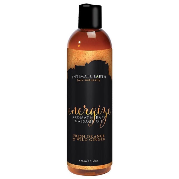 Intimate Earth Energize - Aromatherapy Massage Oil Fresh Orange & Wild Ginger