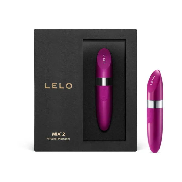 LELO Mia 2 Luxury Lipstick Vibrator for Clitoral Stimulation - Deep Rose