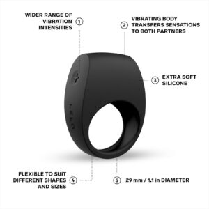 LELO TOR 2 Vibrating Couples Penis Ring - Black