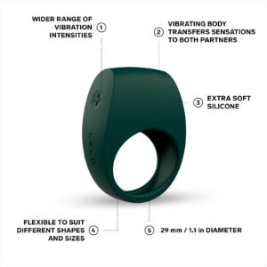 LELO TOR 2 Vibrating Couples Penis Ring - Green