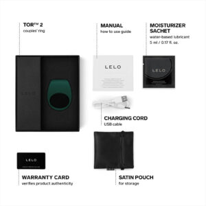 LELO TOR 2 Vibrating Couples Penis Ring - Green