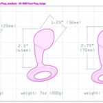 Njoy Pure Plug Small, Medium, and Large Stainless Steel Butt Plugs Dimensions Diagram