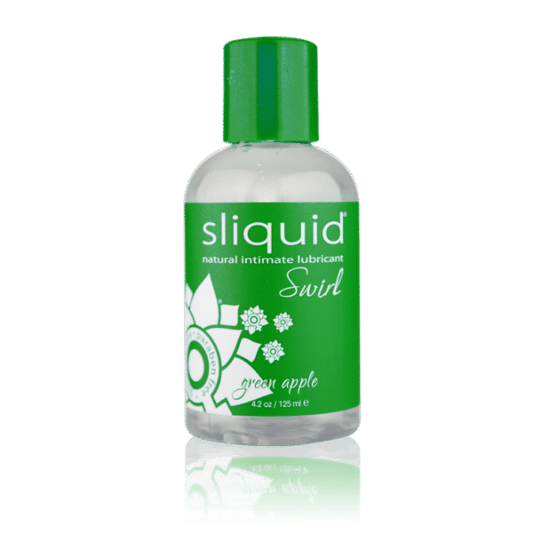 Sliquid Naturals Swirl Flavored Lubricants - Green Apple-125 ml Bottle
