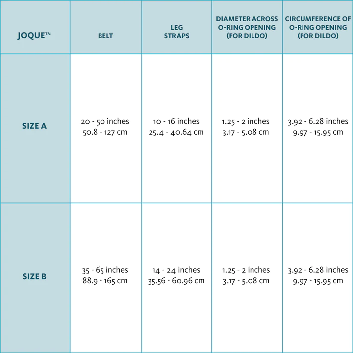 SpareParts Joque Strap-On Harness - Sizing and Fit Information