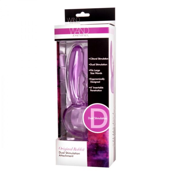 Wand Essentials Original Rabbit Dual Stimulation Wand Attachment