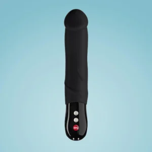 Fun Factory Big Boss XL Dildo Vibrator - Black - front profile