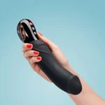 Fun Factory Big Boss XL Dildo Vibrator - Black - in hand