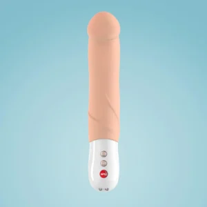 Fun Factory Big Boss XL Dildo Vibrator - Cream - front profile