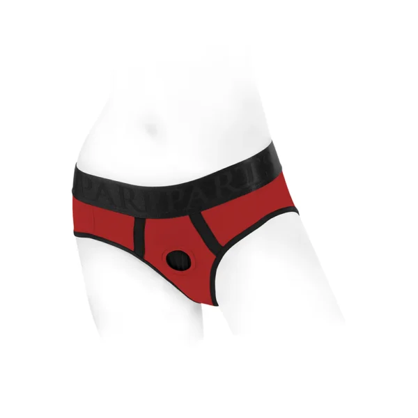 SpareParts Hardwear | Tomboi - Nylon Briefs Harness Red & Black
