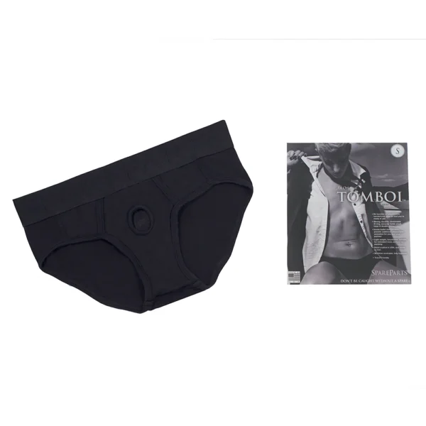 SpareParts Hardwear | Tomboi - Rayon Briefs Strap-On Harness - Black