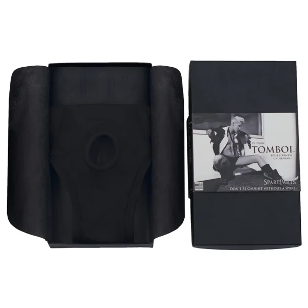 SpareParts Hardwear | Tomboi - Rayon Briefs Strap-On Harness - Black