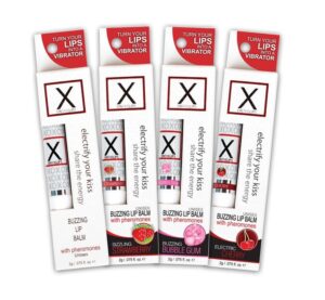 Sensuva X ON The Lips Pheromone Infused Lip Balm - All Flavors (Unflavored, Sizzling Strawberry, Electric Cherry, and Buzzing Bubble Gum)