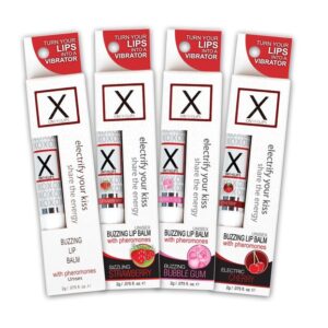 Sensuva X ON The Lips Pheromone Infused Lip Balm - All Flavors (Unflavored, Sizzling Strawberry, Electric Cherry, and Buzzing Bubble Gum)