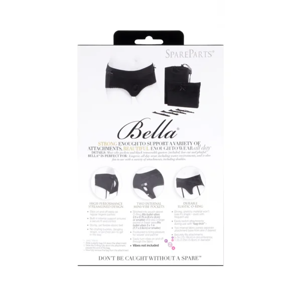 SpareParts Hardwear | Bella Cleavage Booty Short Strap-On Harness - Black