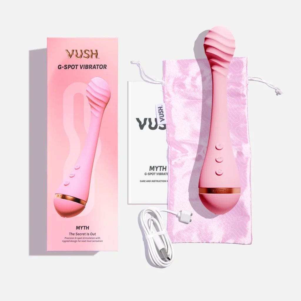 VUSH Myth Textured G-Spot Vibrator - Box Contents