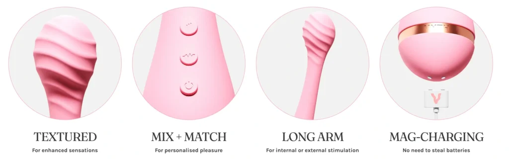 VUSH Myth Textured G-Spot Vibrator - Highlights