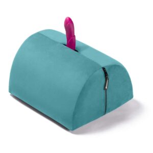 Teal Liberator BonBon Compact Sex Toy Mount Sex Pillow with toy inserted