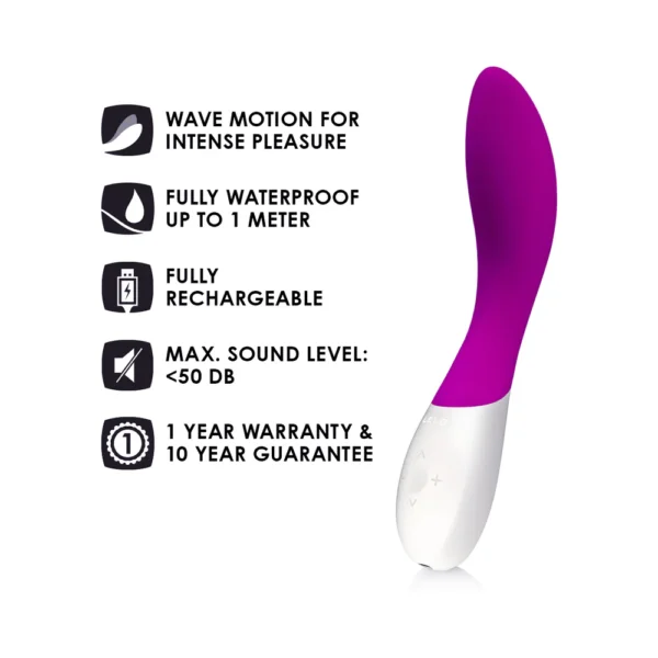 LELO Mona Wave G-spot Stimulator Sex Toy - Deep Rose