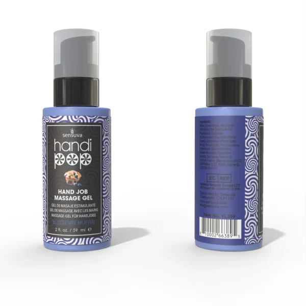 Handipop Edible Hand Job Massage Gel 2 oz - Blueberry Muffin