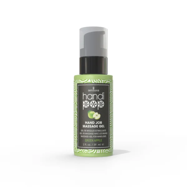 Handipop Edible Hand Job Massage Gel 2 oz - Green Apple
