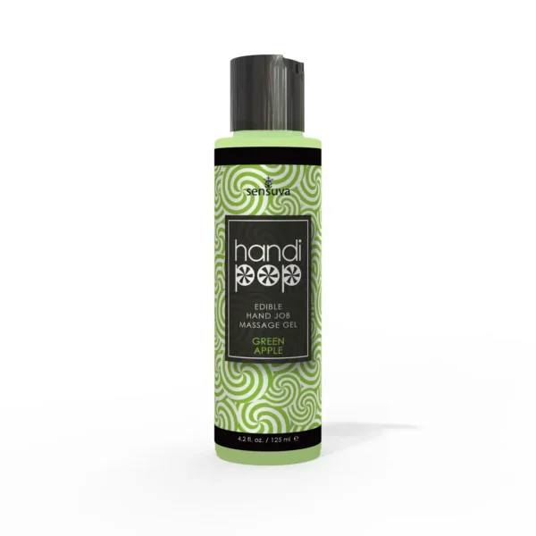 Handipop Edible Hand Job Massage Gel 4 oz - Green Apple