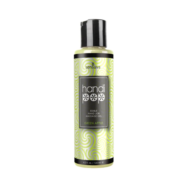 Handipop Edible Hand Job Massage Gel 4 oz - Green Apple