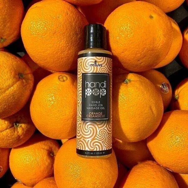 HandiPop Edible Hand Job Massage Gel 4 oz - Orange Creamsicle