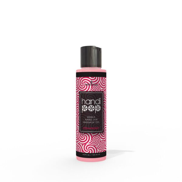 Handipop Edible Hand Job Massage Gel 4 oz - Strawberry