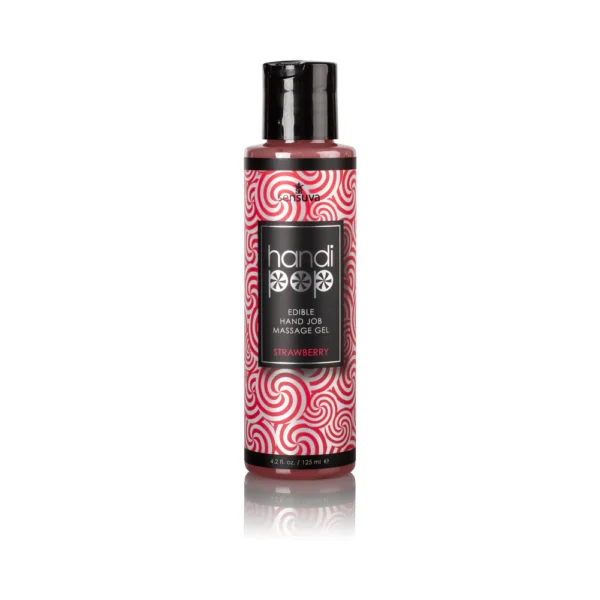 Handipop Edible Hand Job Massage Gel 4 oz - Strawberry