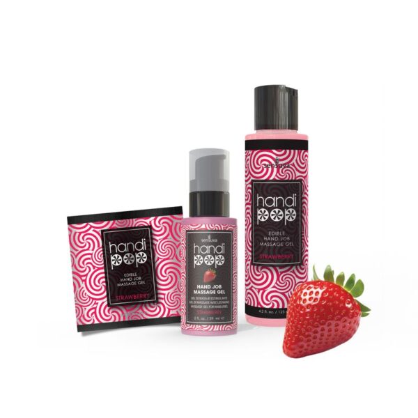 Handipop Edible Hand Job Massage Gel Group - Strawberry