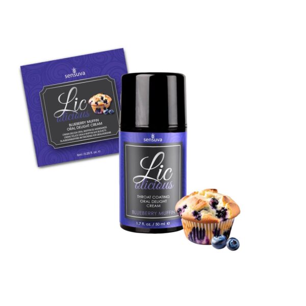 Sensuva Lic-o-licious Throat Coating Blueberry Muffin Oral Delight Cream
