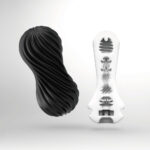 TENGA Flex Vacuum & Spinning Sensations Masturbator - Rocky Black