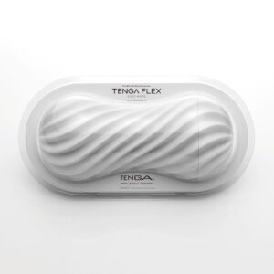 TENGA Flex Vacuum & Spinning Sensations Masturbator - Silky White