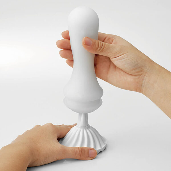 TENGA Flex Vacuum & Spinning Sensations Masturbator - Silky White
