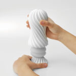TENGA Flex Vacuum & Spinning Sensations Masturbator - Silky White