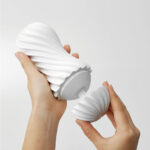 TENGA Flex Vacuum & Spinning Sensations Masturbator - Silky White