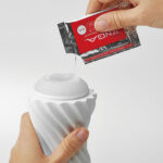 TENGA Flex Vacuum & Spinning Sensations Masturbator - Silky White
