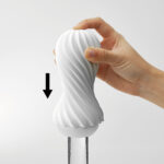 TENGA Flex Vacuum & Spinning Sensations Masturbator - Silky White