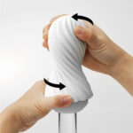 TENGA Flex Vacuum & Spinning Sensations Masturbator - Silky White