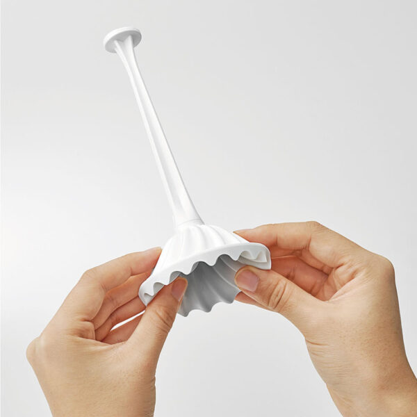 TENGA Flex Vacuum & Spinning Sensations Masturbator - Silky White