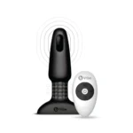 b-Vibe Rimming Plug 2 Rotating and Vibrating Remote Control Butt Plug - Black