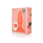 b-Vibe Rimming Plug 2 Rotating and Vibrating Remote Control Butt Plug - Orange