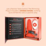 b-Vibe Rimming Plug 2 Rotating and Vibrating Remote Control Butt Plug - Orange