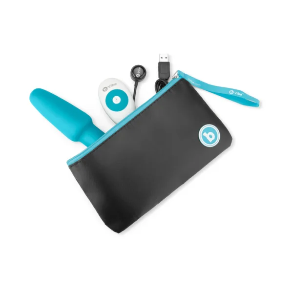 b-Vibe Rimming Plug 2 Rotating and Vibrating Remote Control Butt Plug - Teal