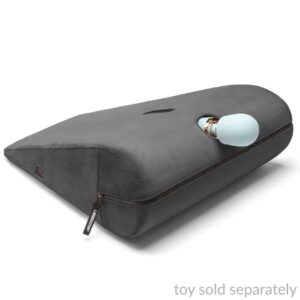 Liberator Axis Wand Toy Mount Sex Pillow with wand inserted - Black