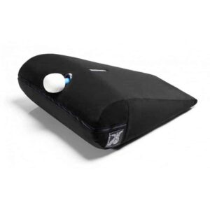 Liberator Axis Wand Toy Mount Sex Pillow with wand inserted - Black