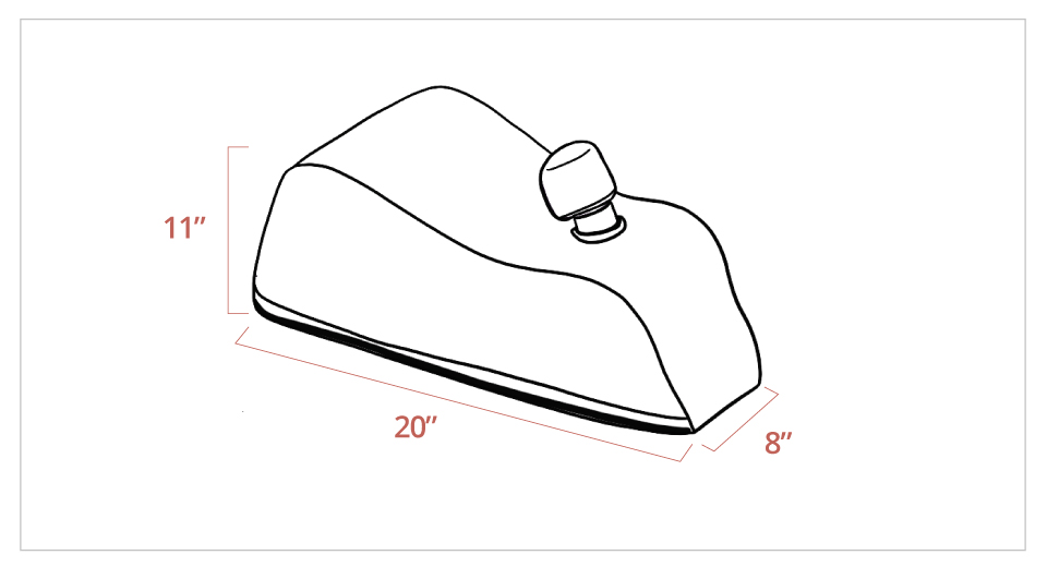 Liberator Wanda Toy Mount Sex Pillow - Dimensions