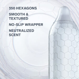 LELO Hex Original Condoms | 350 Hexagons, Smooth & Textured