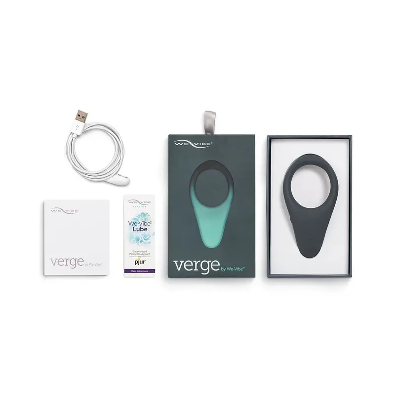 We-Vibe Verge Vibrating Perineum Stimulator Cock Ring-Box Contents