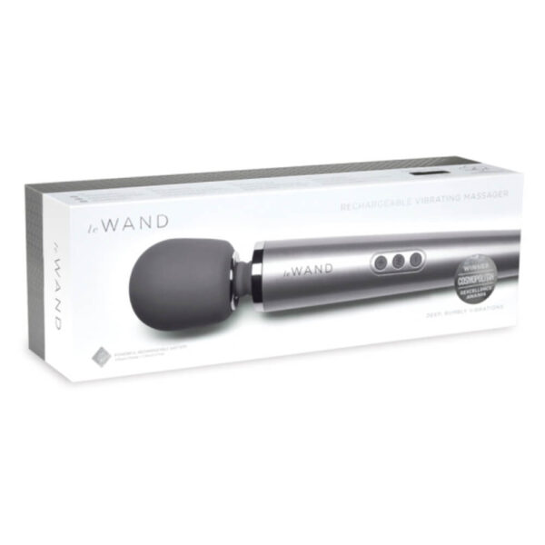 Le Wand Rechargeable Vibrating Wand Massager - Gray